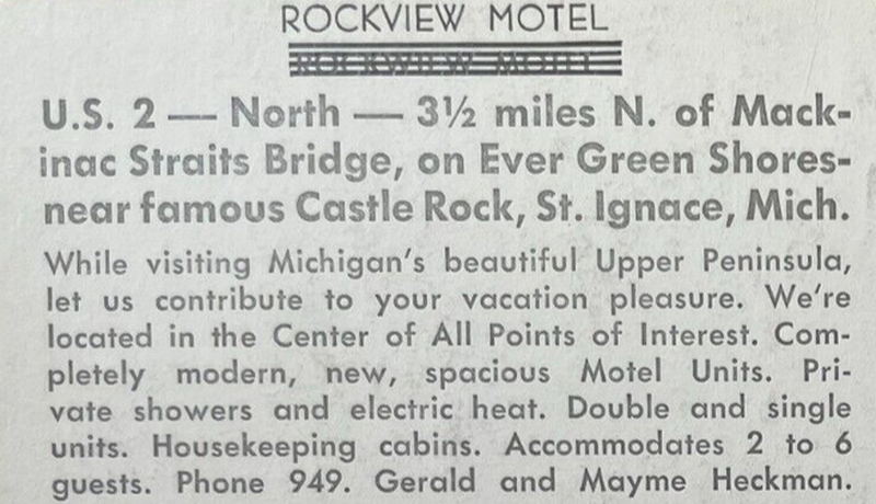 Bear Cove Inn (Rock View Motel, Rockview Motel) - Vintage Postcard